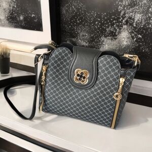 Crossbody Bag with Gold-Tone Accents